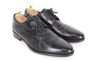 SUITSUPPLY Men Formal Shoes EU40 Black Genuine Leather Low-Top Laced Classic