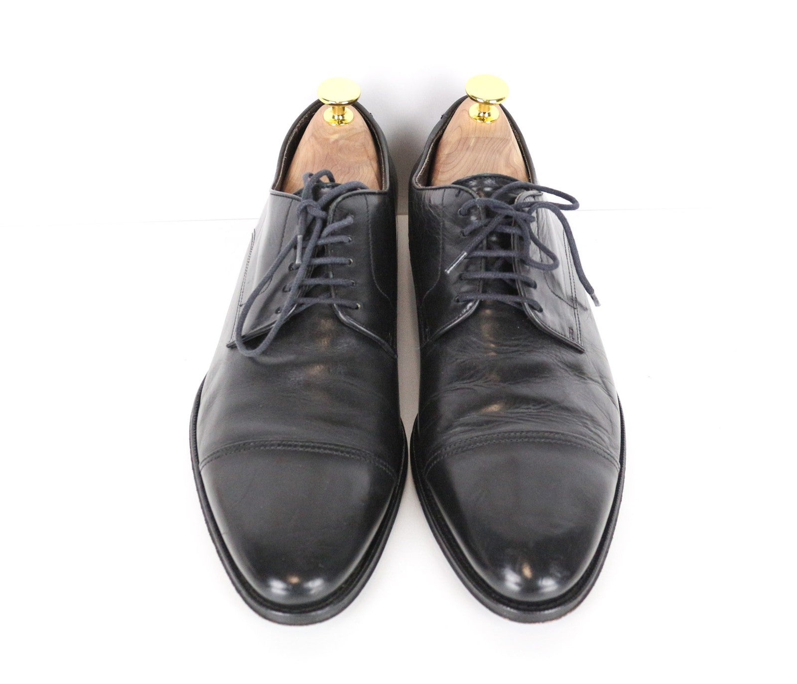 SUITSUPPLY Men Formal Shoes EU40 Black Genuine Leather Low-Top Laced Classic