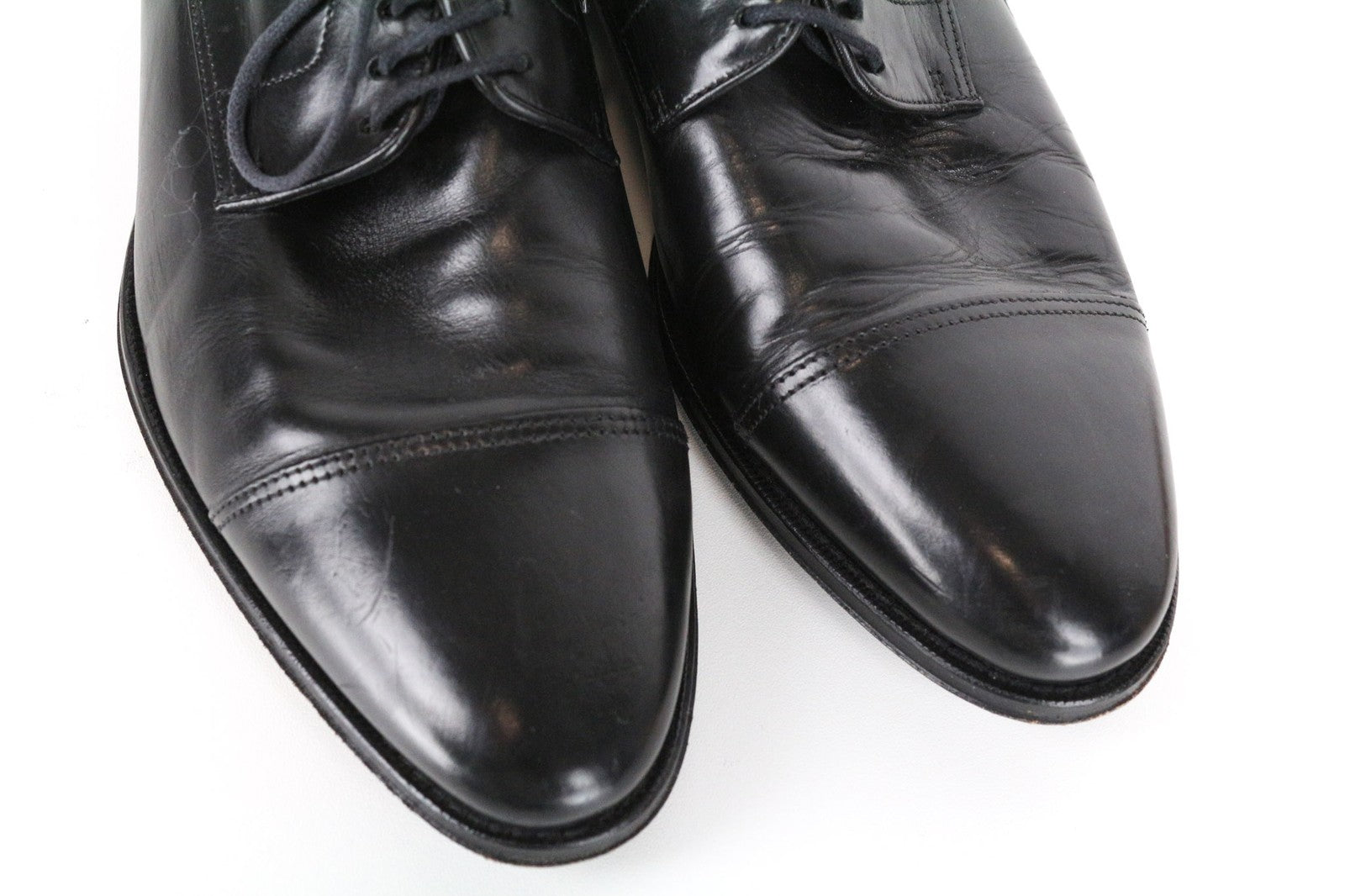 SUITSUPPLY Men Formal Shoes EU40 Black Genuine Leather Low-Top Laced Classic