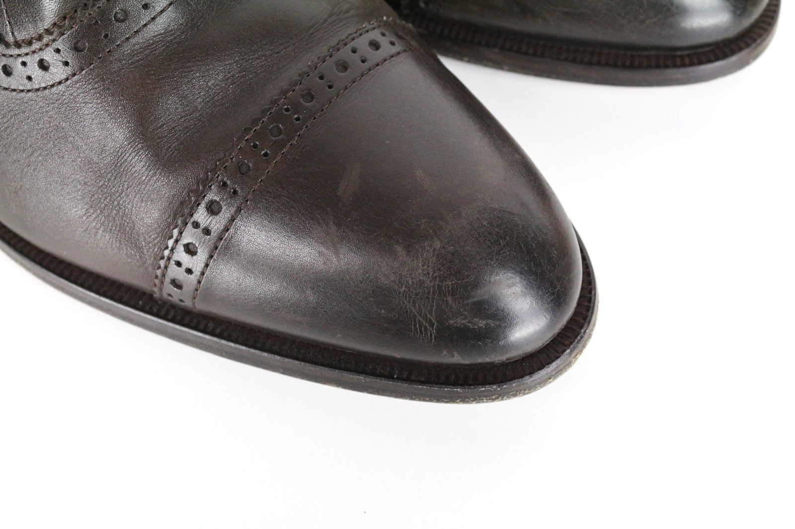 SUITSUPPLY Men Formal Shoes EU42 Brown Genuine Leather Low-Top Laced Classic