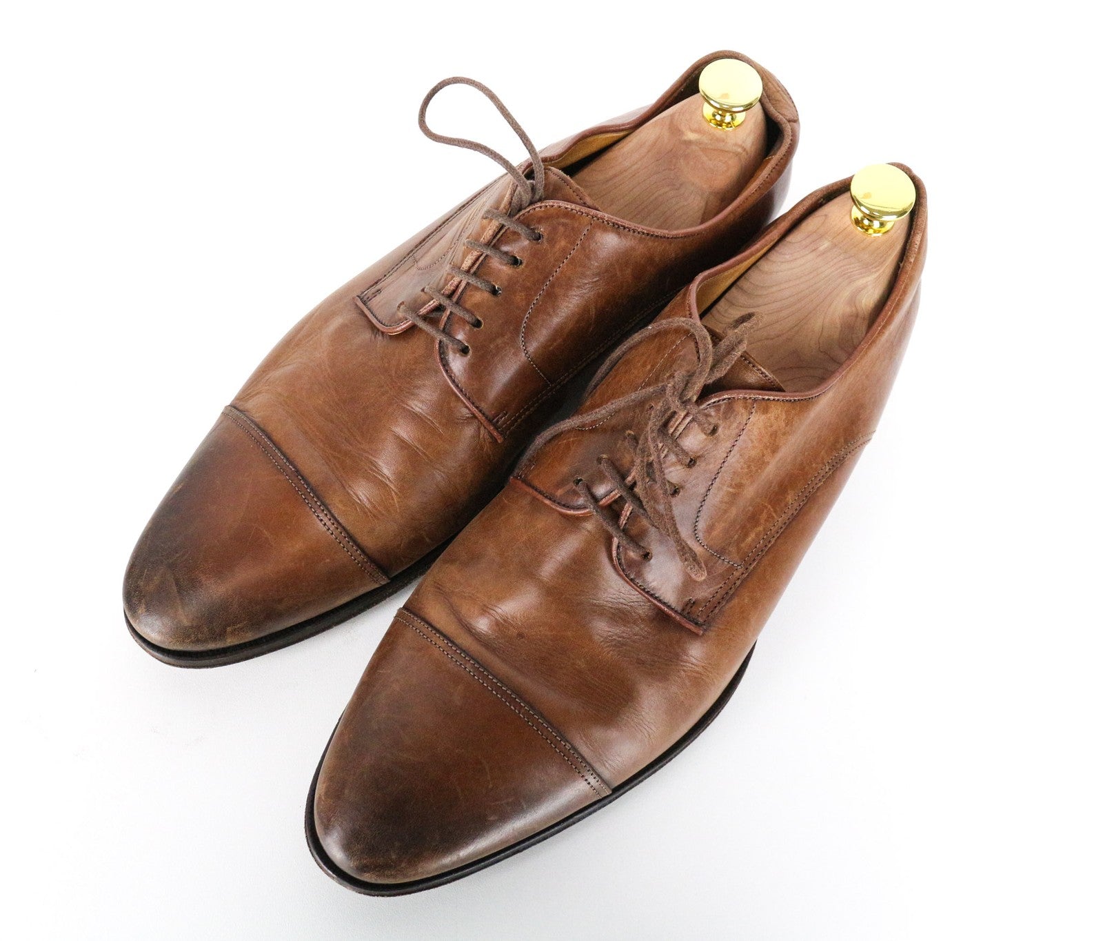 SUITSUPPLY Men Formal Shoes EU43 Brown Genuine Leather Low-Top Classic
