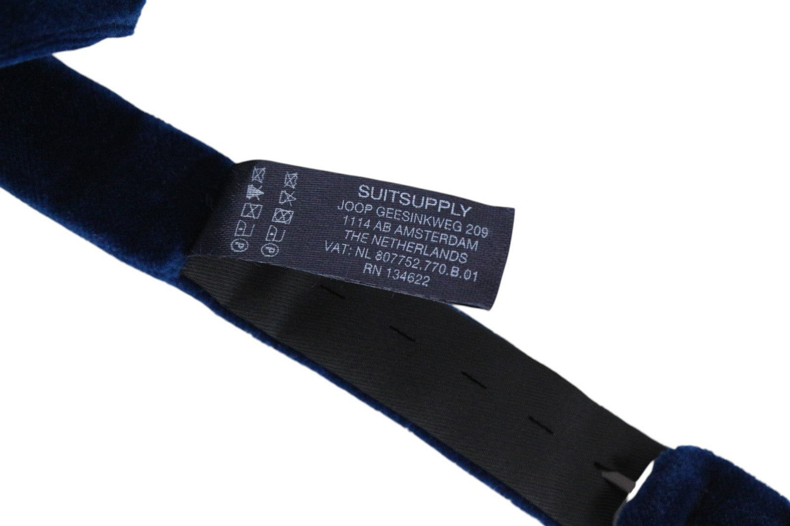 SUITSUPPLY Men Bow 46 CM Dark Blue Pure Cotton Classic Formal Butterfly