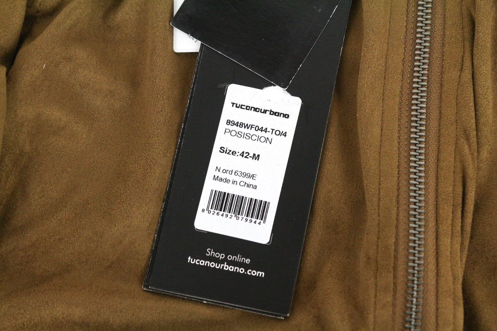 TUCANO URBANO Posiscion Women Jacket M Brown Water-Repellent Faux Suede Moto