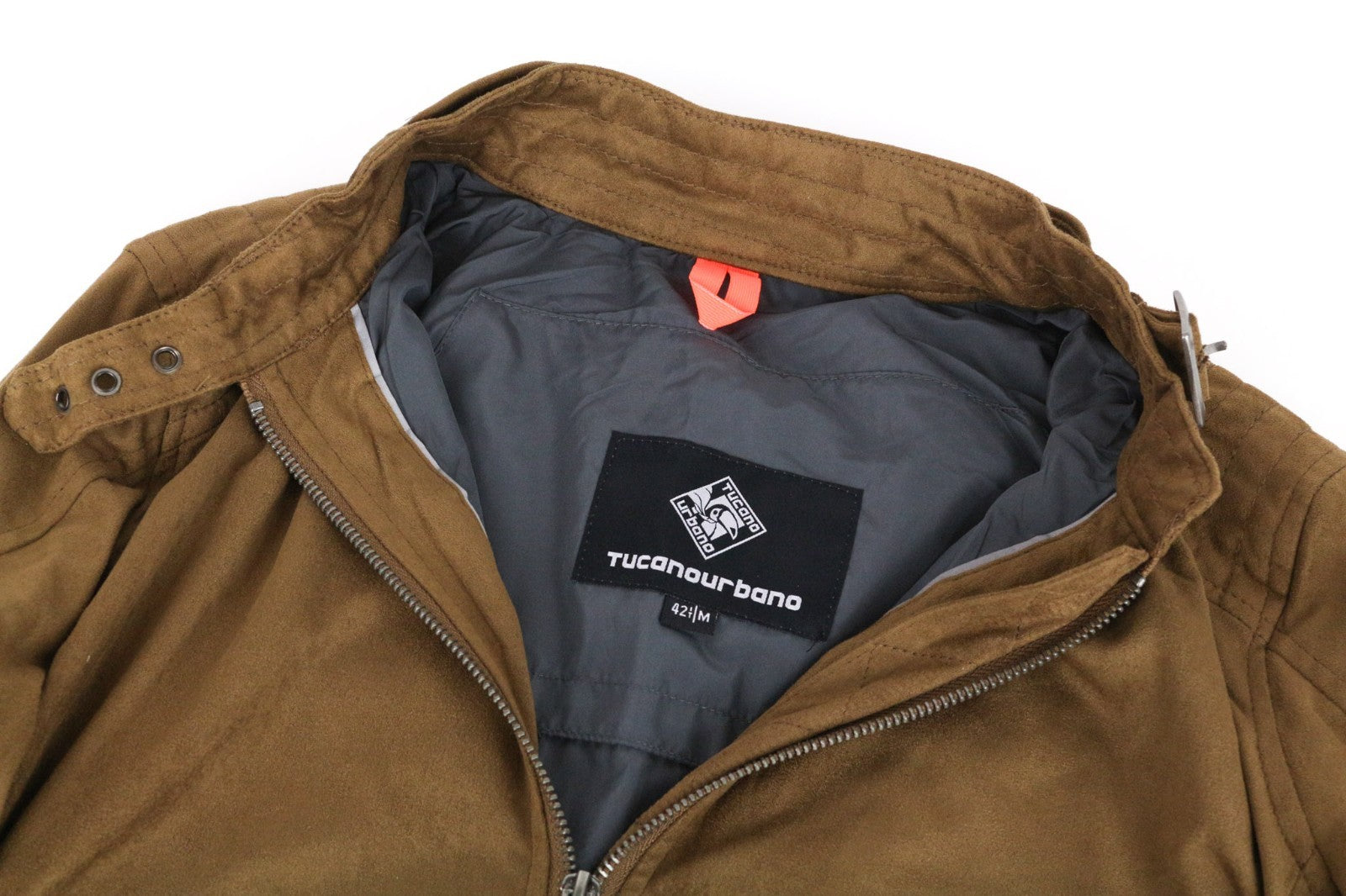 TUCANO URBANO Posiscion Women Jacket M Brown Water-Repellent Faux Suede Moto