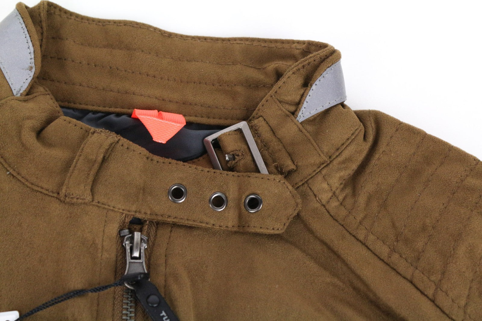 TUCANO URBANO Posiscion Women Jacket M Brown Water-Repellent Faux Suede Moto