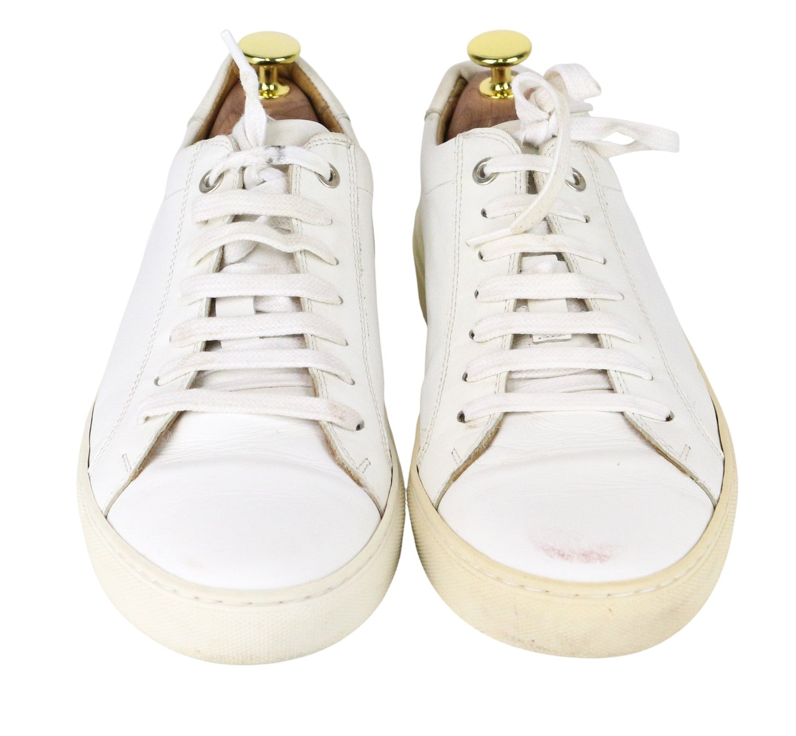 SUITSUPPLY Men Trainers EU39 White Genuine Leather Laced Leisure Casual Sneakers