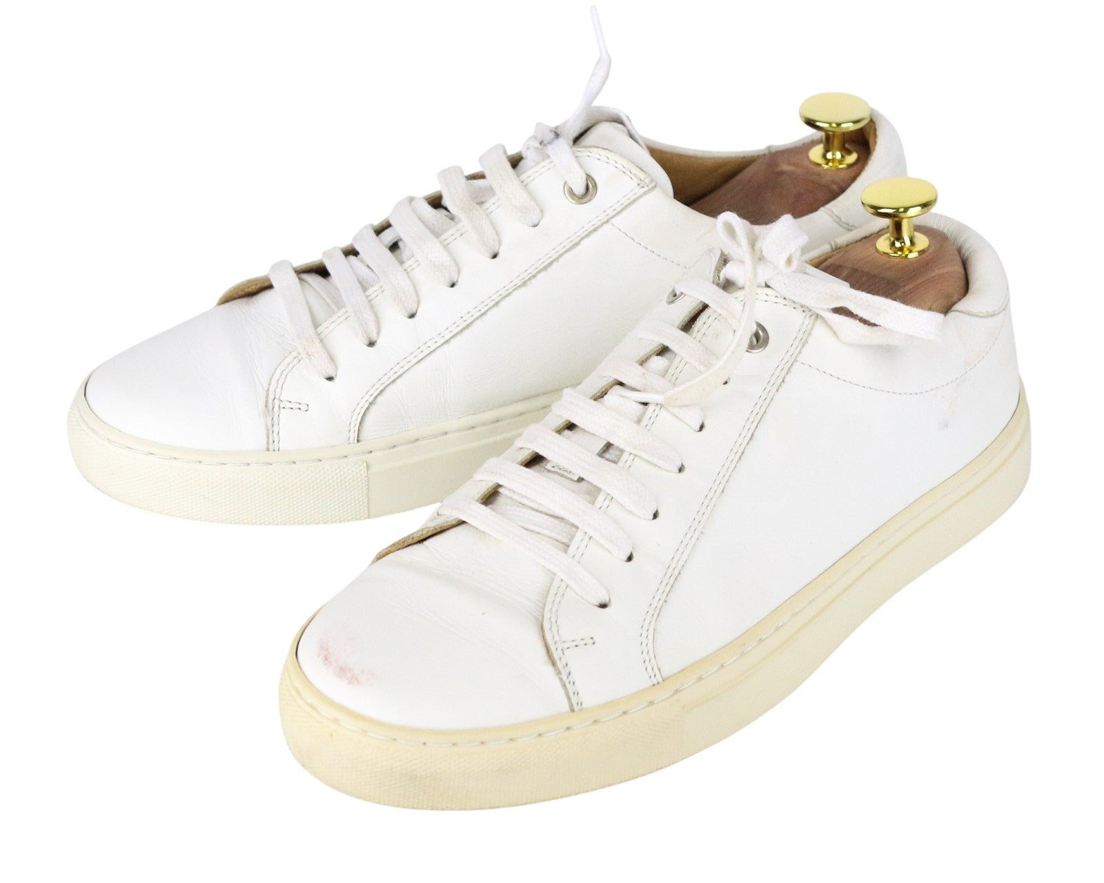 SUITSUPPLY Men Trainers EU39 White Genuine Leather Laced Leisure Casual Sneakers