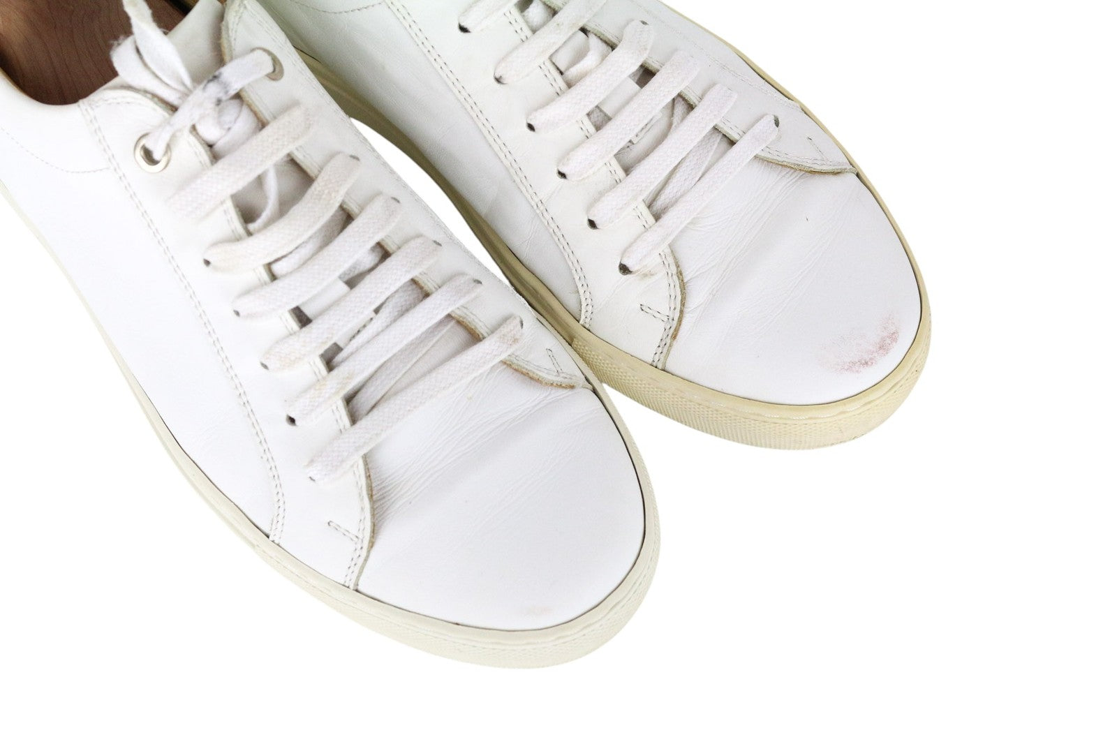 SUITSUPPLY Men Trainers EU39 White Genuine Leather Laced Leisure Casual Sneakers