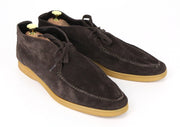 SUITSUPPLY Men Formal Shoes EU44 Dark Brown Suede Leather Laced High-Top