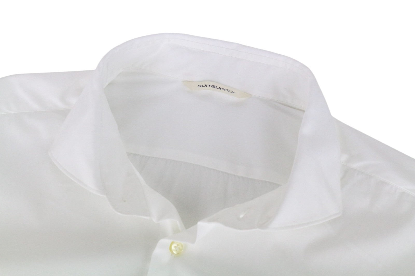 SUITSUPPLY Men Shirt 2XL Slim Cotton Blend Stretch White Long Sleeved