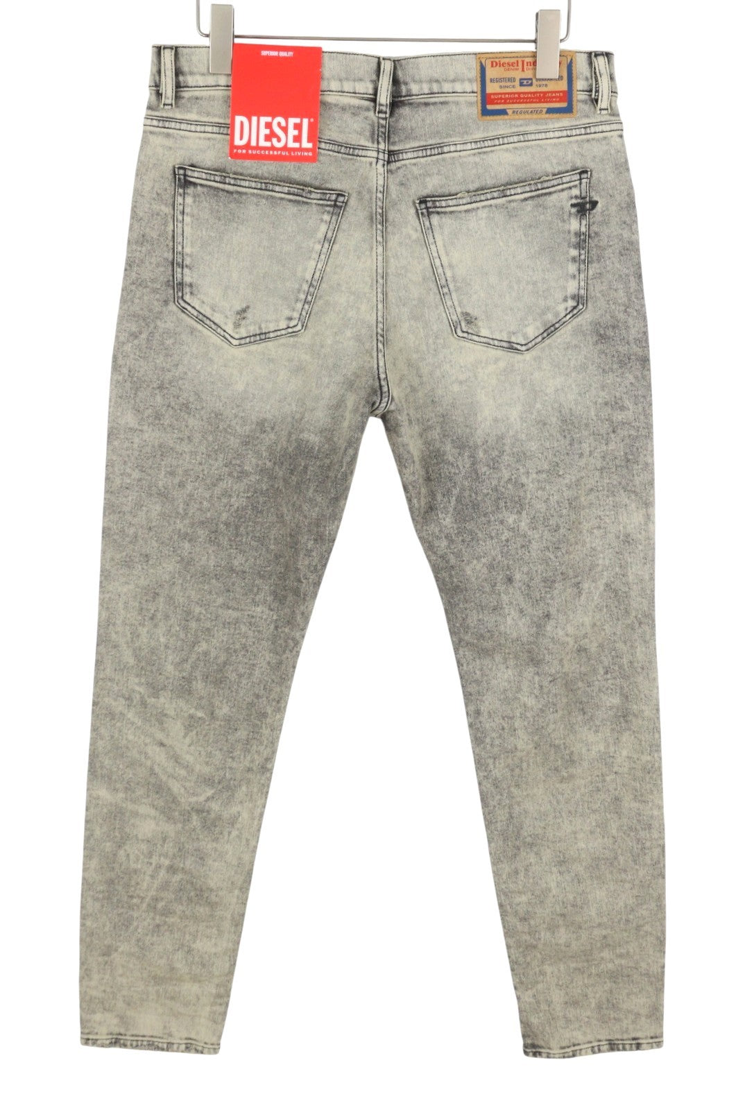 DIESEL 2019 D-Strukt 09H56 Men Jeans W34/L32 Grey Slim Leg Mid Waist RRP295