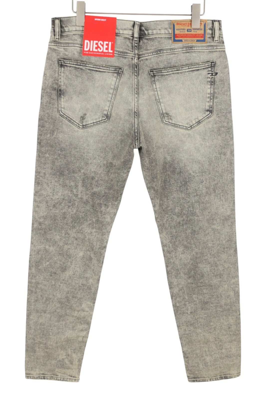 DIESEL 2019 D-Strukt 09H56 Men Jeans W36/L32 Grey Slim Fit Mid Waist RRP295