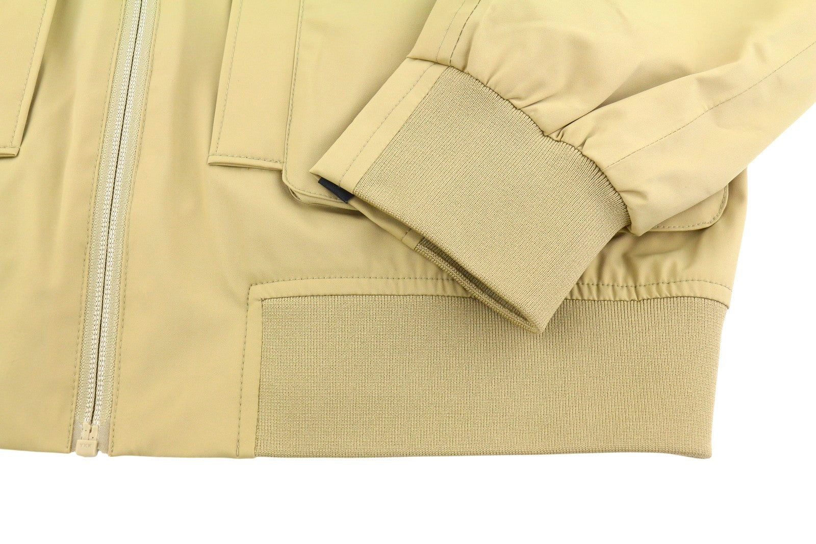 SCOTCH & SODA Men Jacket M Beige High Neck Full Zip Lightweight Bomber