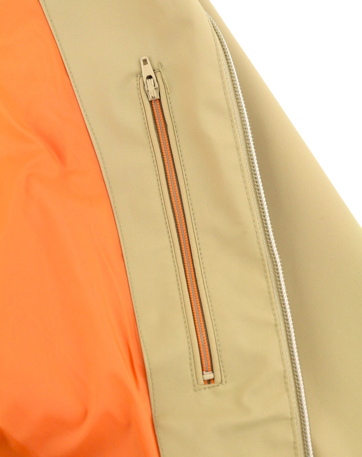 SCOTCH & SODA Men Jacket M Beige High Neck Full Zip Lightweight Bomber