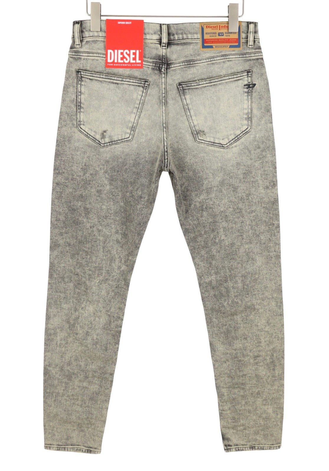 DIESEL 2019 D-Strukt 09H56 Men Jeans W32/L32 Grey Slim Fit Mid Waist RRP295