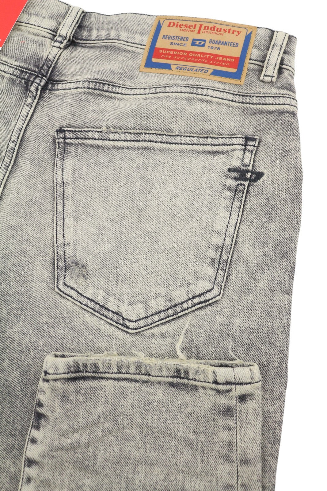 DIESEL 2019 D-Strukt 09H56 Men Jeans W32/L32 Grey Slim Fit Mid Waist RRP295