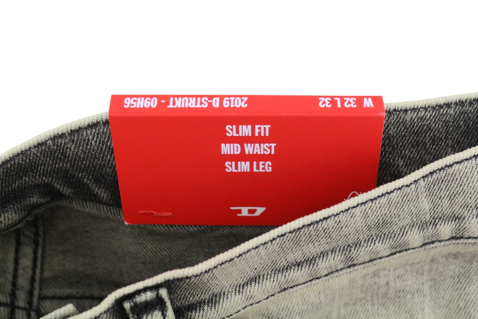 DIESEL 2019 D-Strukt 09H56 Men Jeans W32/L32 Grey Slim Fit Mid Waist RRP295