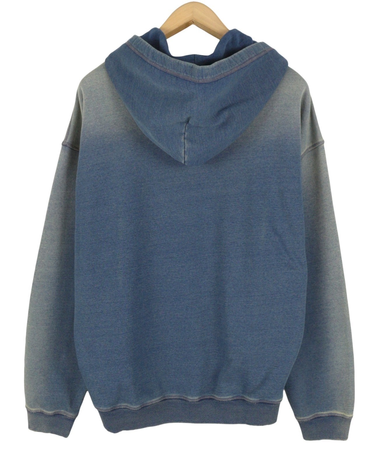 DIESEL S-Boxt-Hood-R6 Men Hoodie XL Blue Faded Kangaroo Pocket Pull On RRP250
