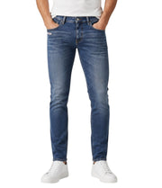 DIESEL 2019 D-Strukt 007L Men Jeans W36/L34 Blue Whiskers Faded Slim Fit RRP195
