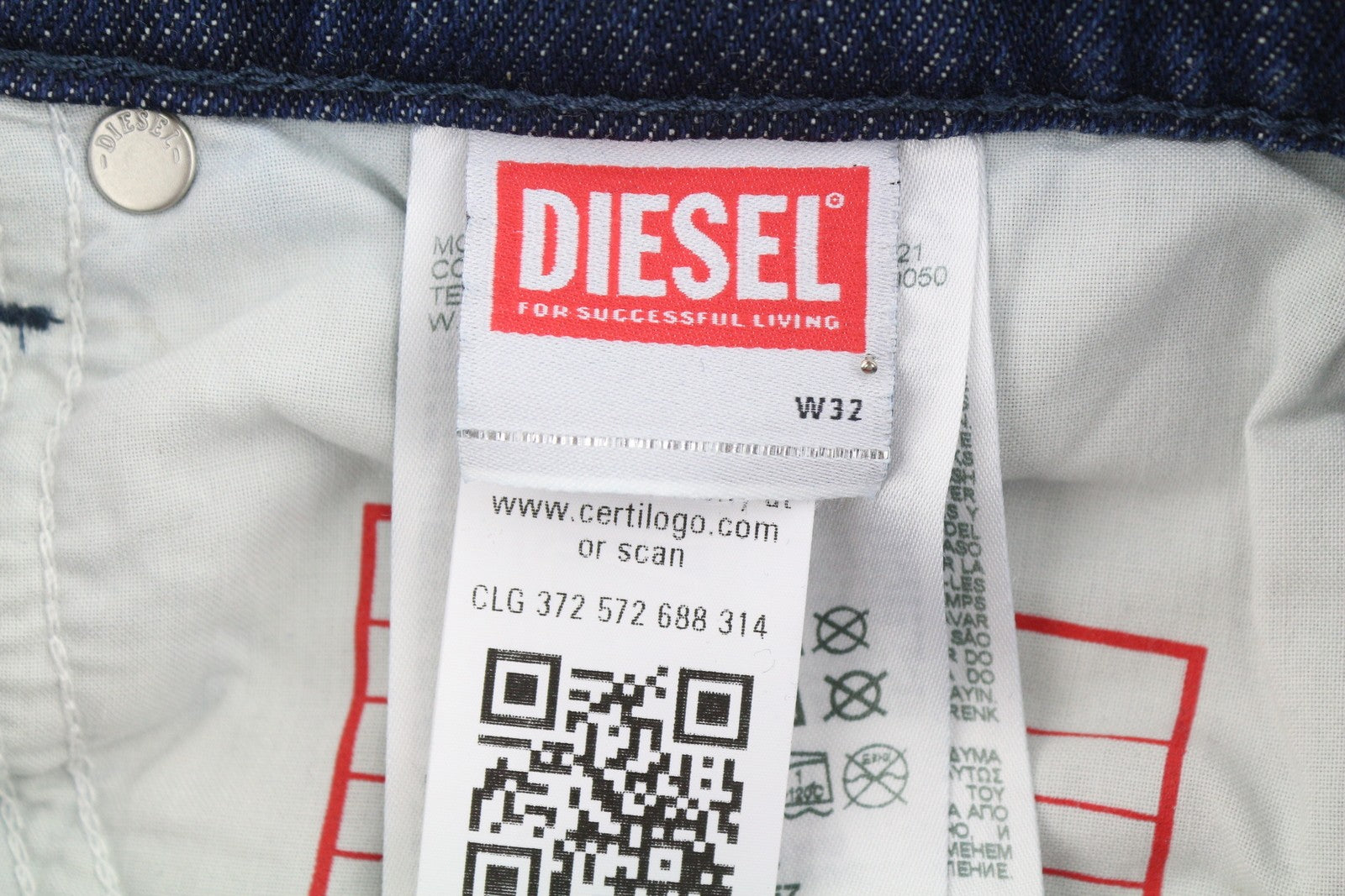 DIESEL 2019 D-Strukt 09J56 Men Jeans W32/L32 Blue Whiskers Distress Slim RRP195
