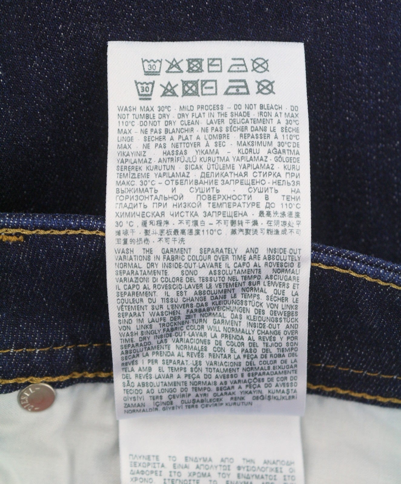 DIESEL 1979 Sleenker Z9C17 Men Jeans W32/L30 Dark Blue Skinny Fit Zipper