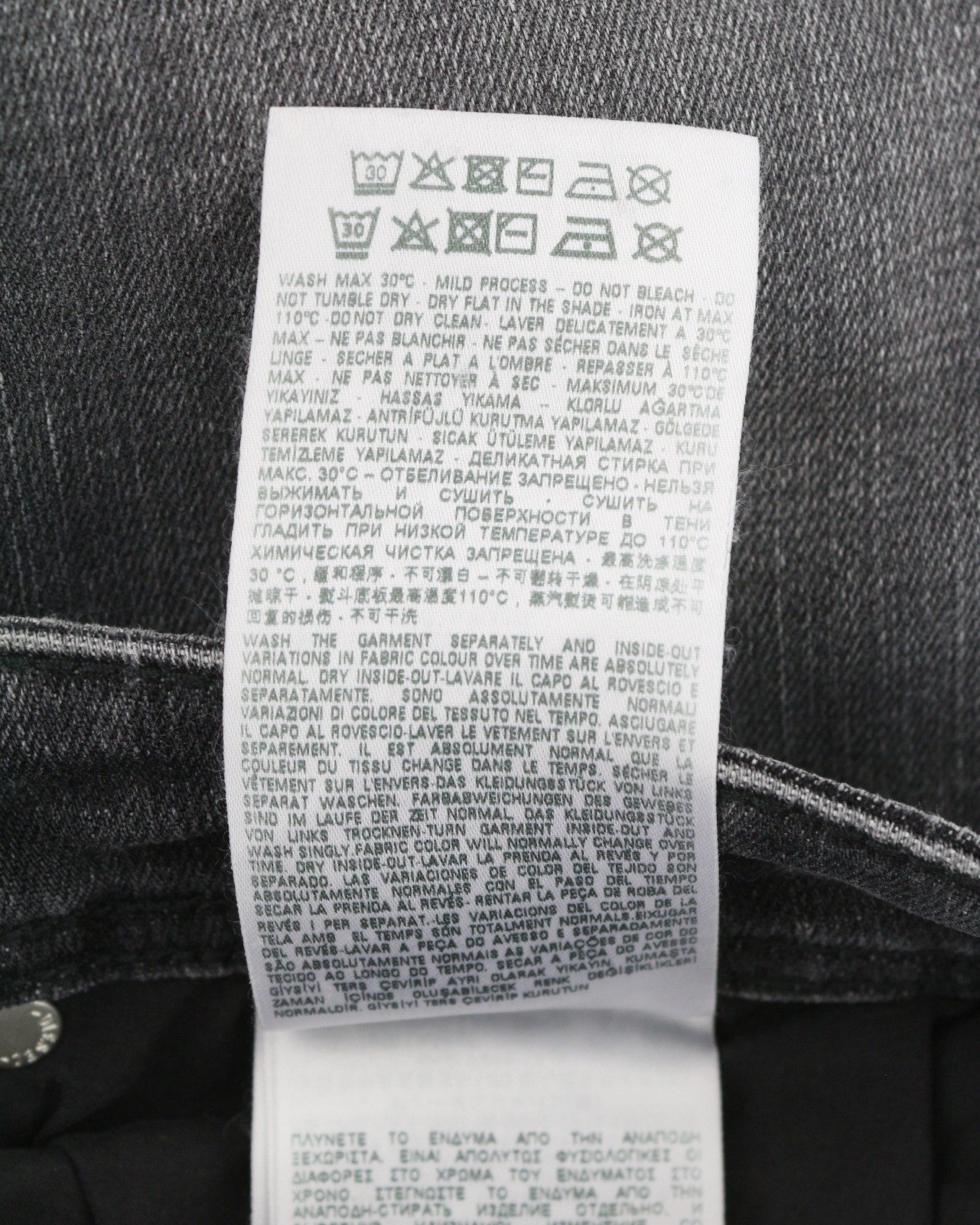 DIESEL 1985 Larkee 09H29 Men Jeans W32/L32 Black Faded Regular Straight Fit