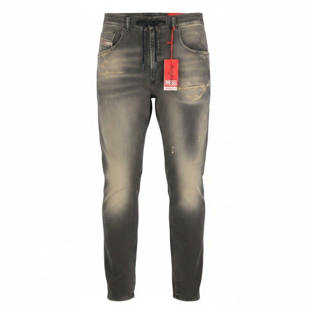 DIESEL 2032 D-Krooley-B Jogg 068PF Men Jeans W36 Grey Faded Distress RRP325