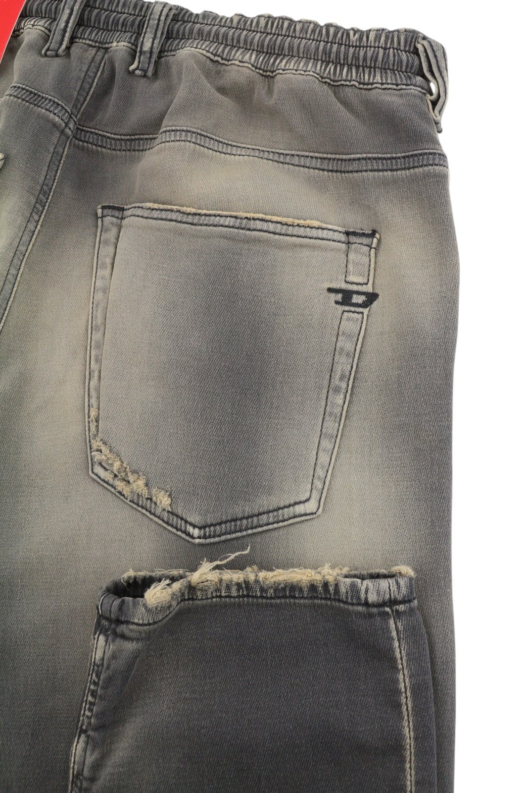 DIESEL 2032 D-Krooley-B Jogg 068PF Men Jeans W36 Grey Faded Distress RRP325