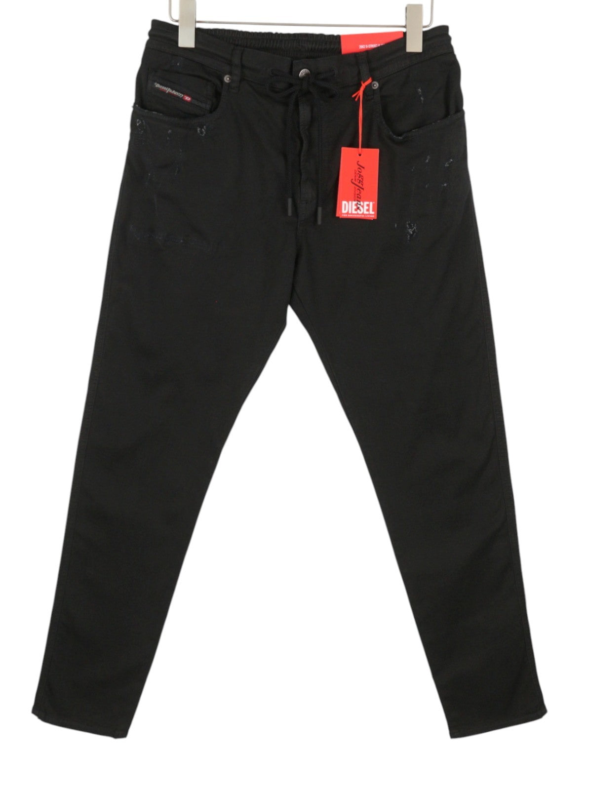 DIESEL 2062 D-Strukt-B Jogg 068QU Men Jeans W36 Black Distress RRP295