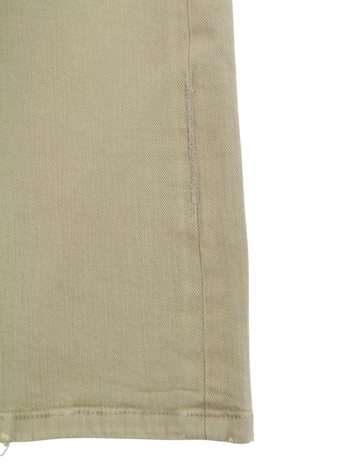 R13 Boy Straight Women Jeans 30 Khaki Stretch Faded Cropped Zip Fly