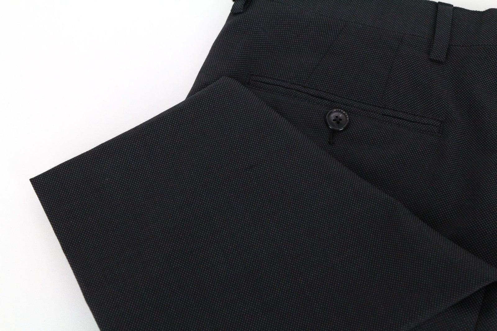 RICHMOND Men Trousers 48 W35 Dark Grey Pure Wool Pleated Front Formal