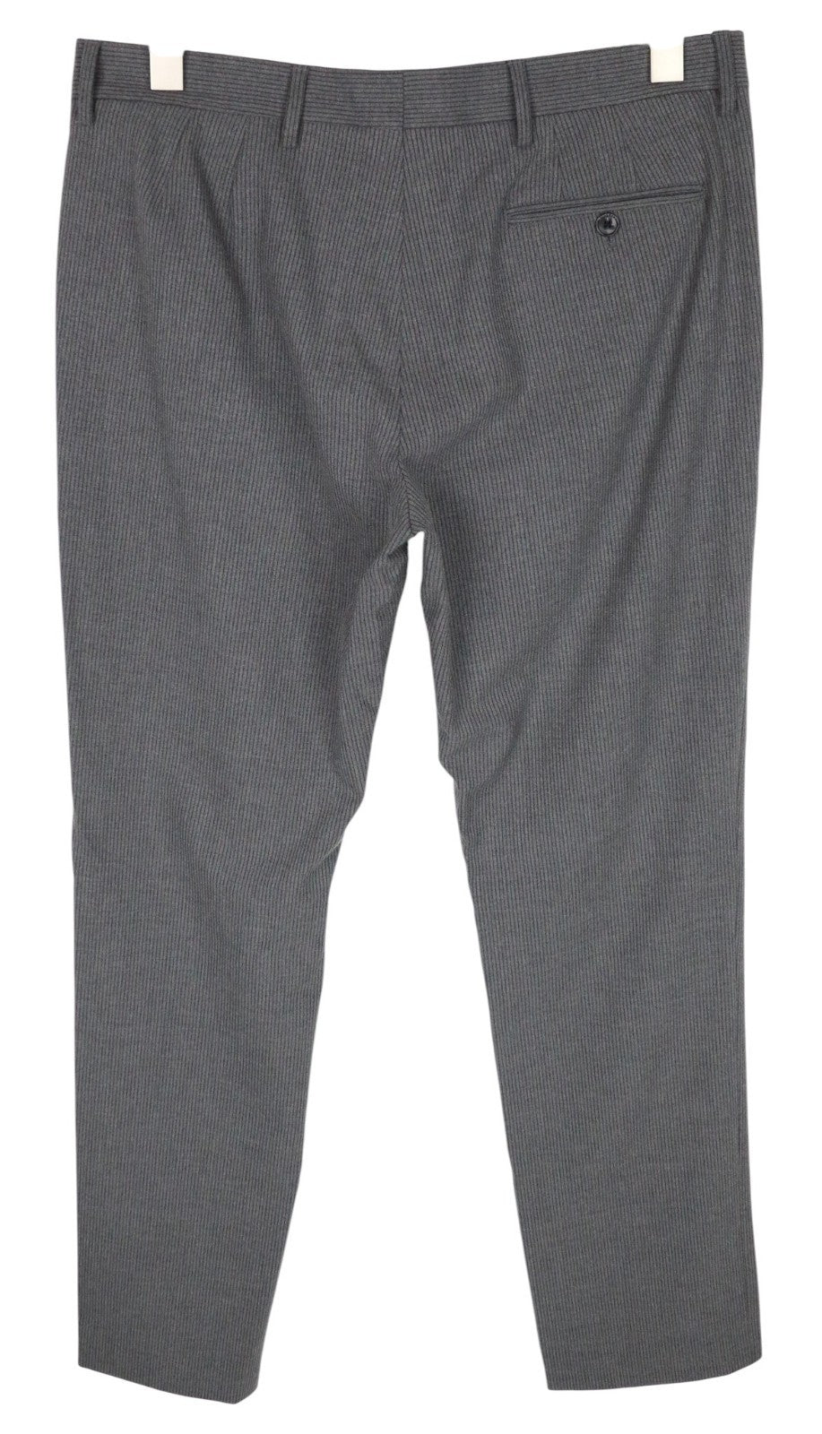 RICHMOND Men Trousers 48 W35 Grey Pure Wool Stripe Patterns Classic