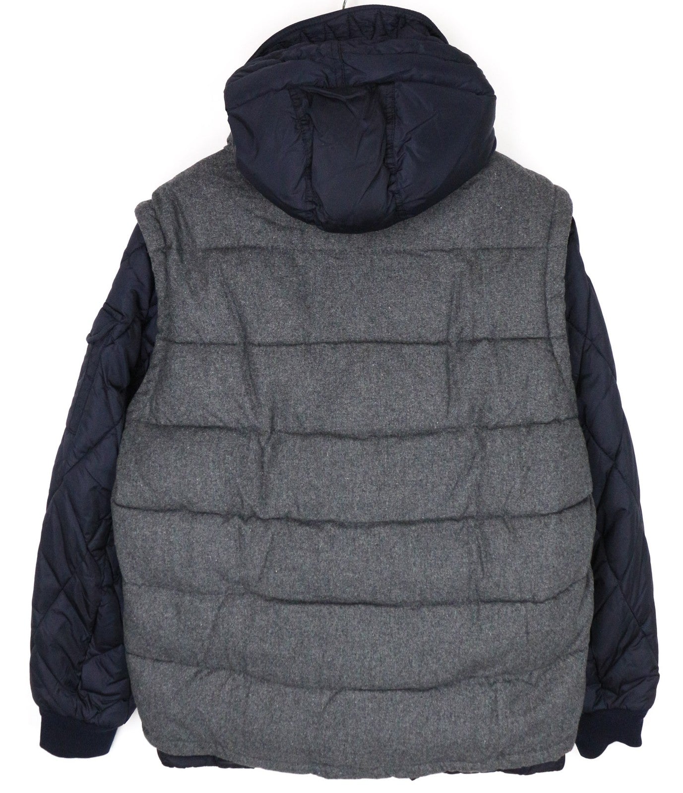 SCOTCH & SODA Ams Couture Men Jacket XL Navy Grey Padded Lined 2in1 Gilet
