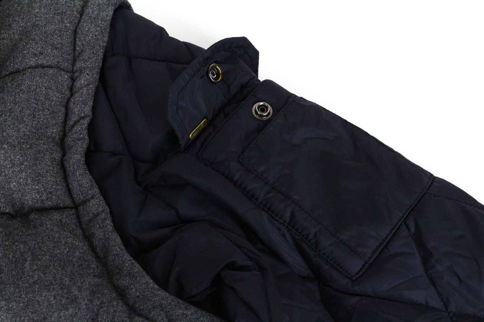 SCOTCH & SODA Ams Couture Men Jacket XL Navy Grey Padded Lined 2in1 Gilet