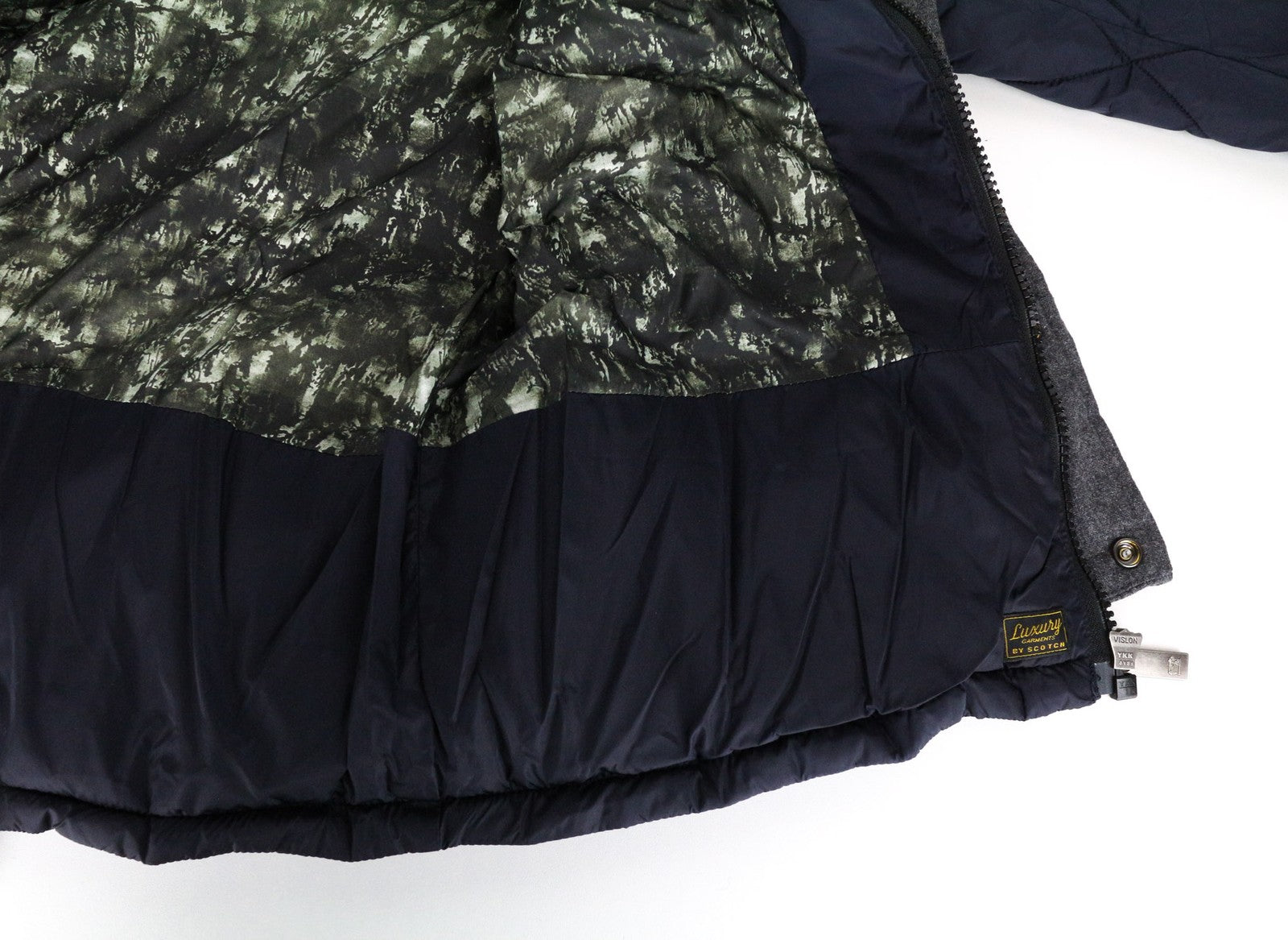 SCOTCH & SODA Ams Couture Men Jacket XL Navy Grey Padded Lined 2in1 Gilet