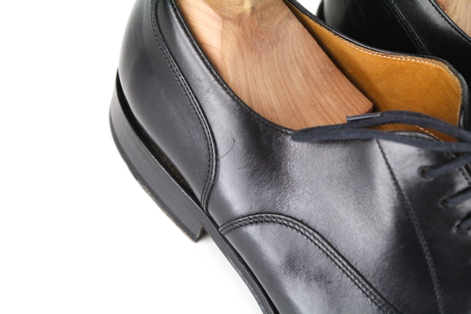 SUITSUPPLY Men Formal Shoes EU41 Black Genuine Leather Laced Low-Top Classic