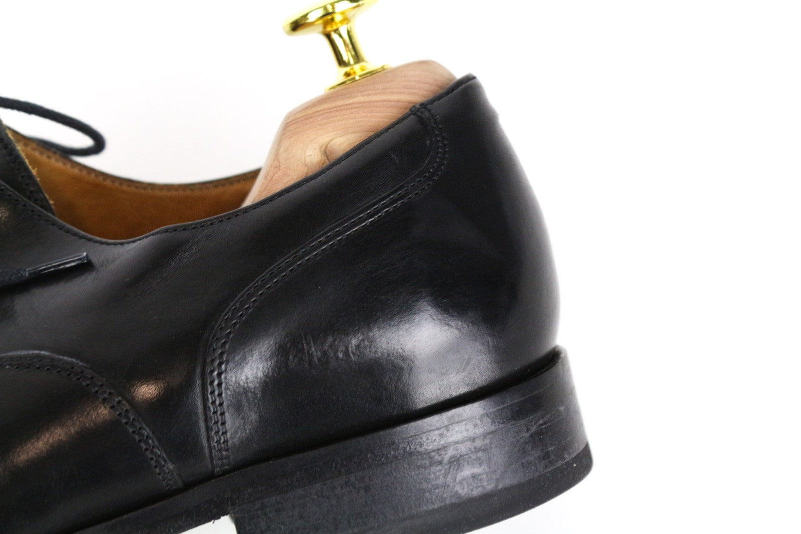 SUITSUPPLY Men Formal Shoes EU41 Black Genuine Leather Laced Low-Top Classic