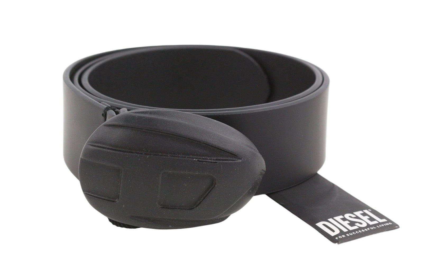 DIESEL 1DR-POD B-1DR POD 40 Men Belt 85 CM Black Leather Press Stud RRP175