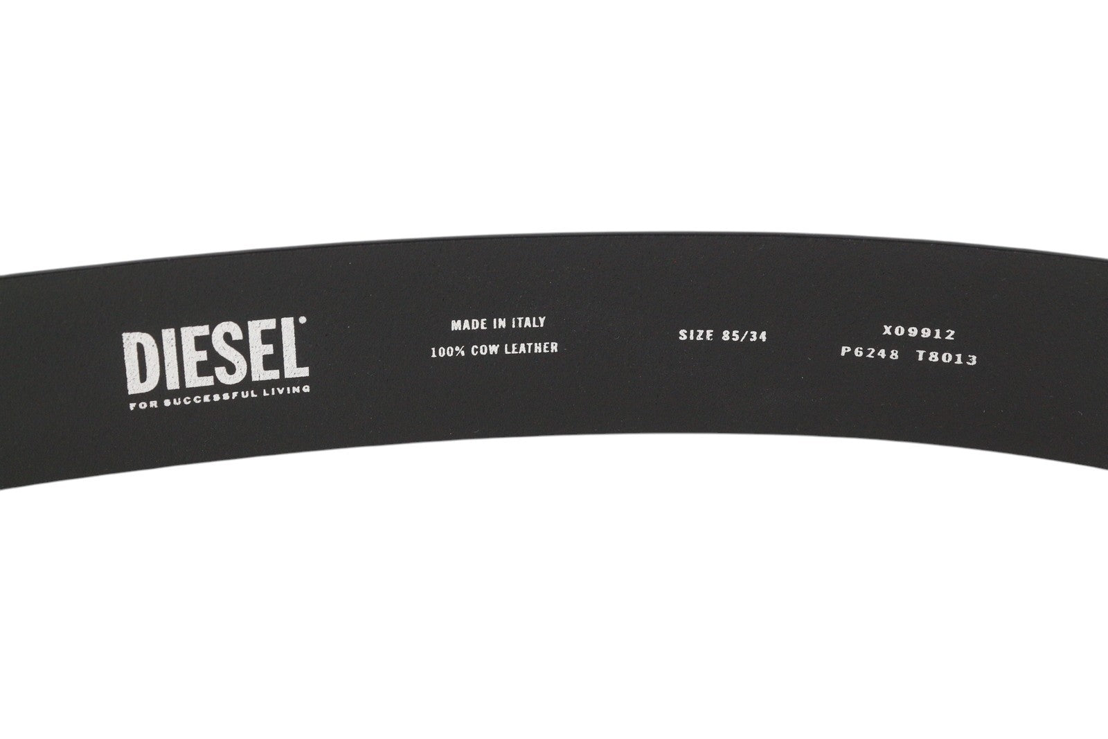 DIESEL 1DR-POD B-1DR POD 40 Men Belt 85 CM Black Leather Press Stud RRP175