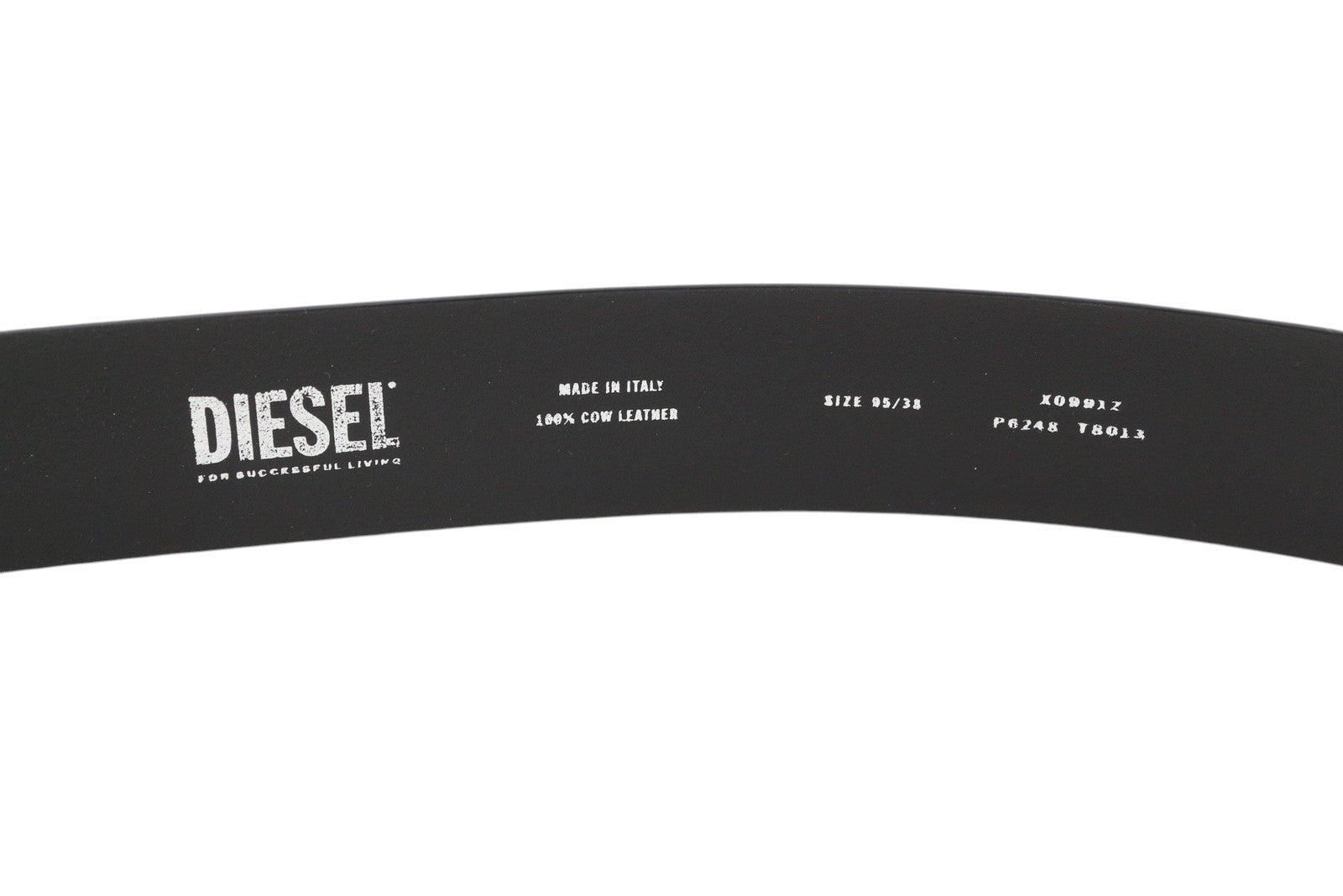 DIESEL 1DR-POD B-1DR POD 40 Men Belt 95 CM Black Leather Press Stud RRP175