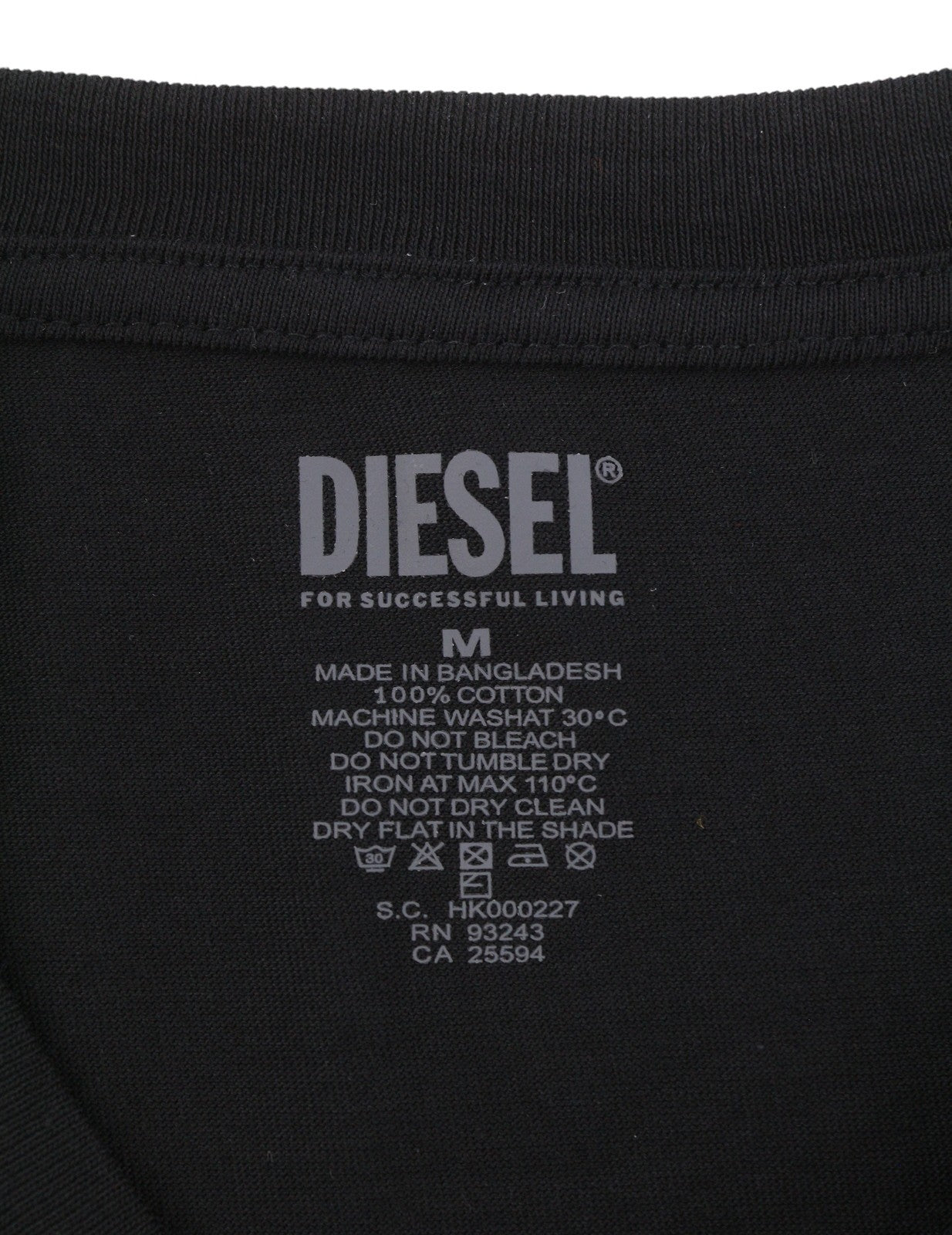 DIESEL UMTEE-Randal-Tube-Twopack Men T-Shirt M Black Tricot Slim Short Sleeve