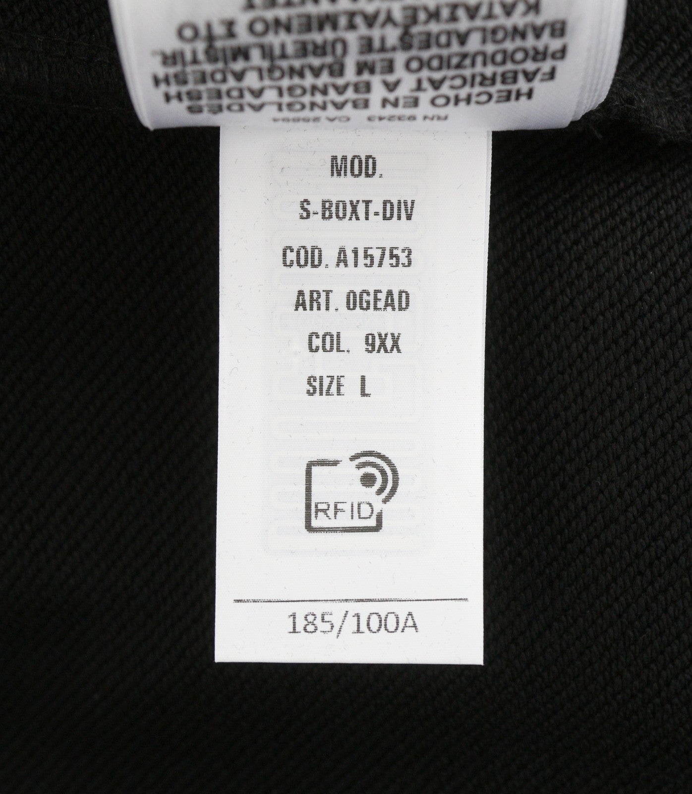 DIESEL S-Boxt-Div Men Sweatshirt L Black Crew Neck Long Sleeve Pull On RRP150
