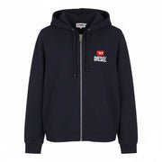 DIESEL S-Ginn-Hood-Zip 250209 Off Men Hoodie M Dark Blue Cotton Full Zip RRP175