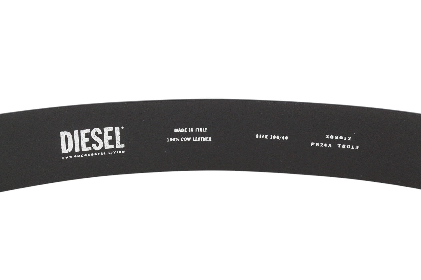 DIESEL 1DR-POD B-1DR POD 40 Men Belt 100 CM Black Leather Press Stud RRP175