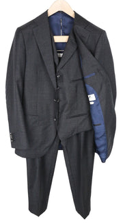 SUITSUPPLY Lazio Men Suit UK36R Pure Wool Super 110's Slim Grey 3 Piece