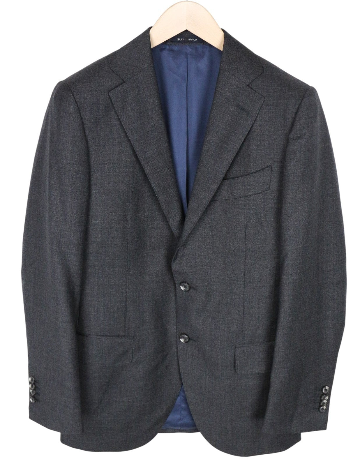 SUITSUPPLY Lazio Men Suit UK36R Pure Wool Super 110's Slim Grey 3 Piece