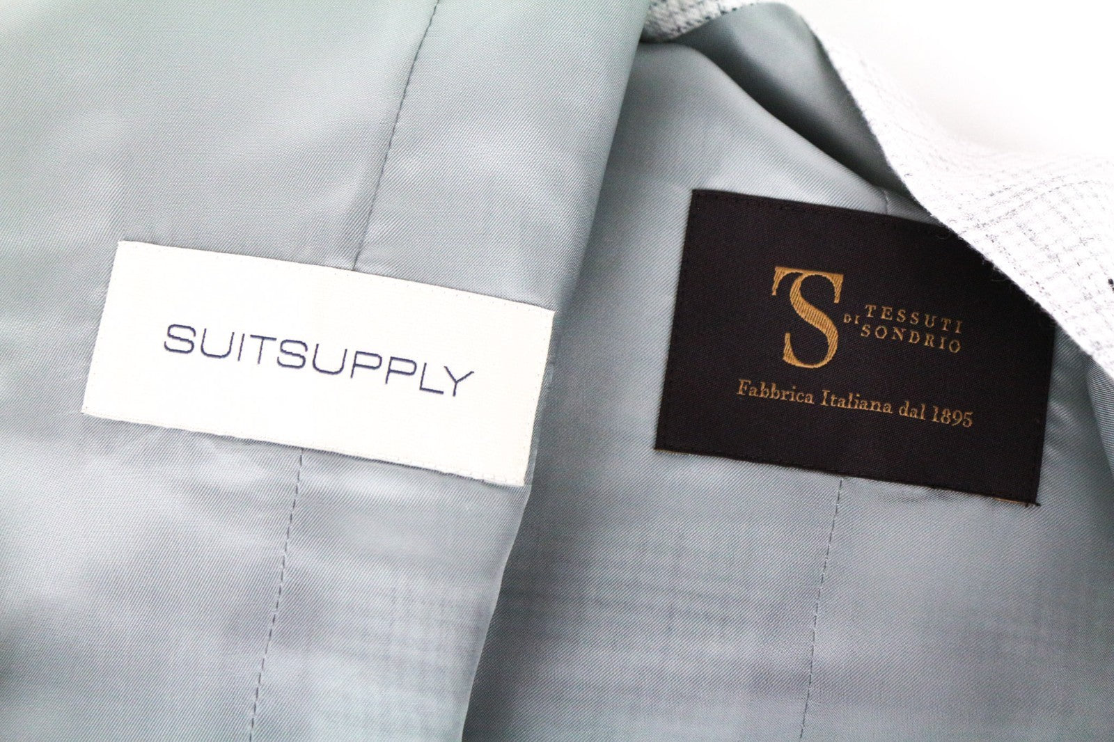 SUITSUPPLY Ferrara Men Suit UK36R Patterned Linen Trousers Vest Grey 2Piece