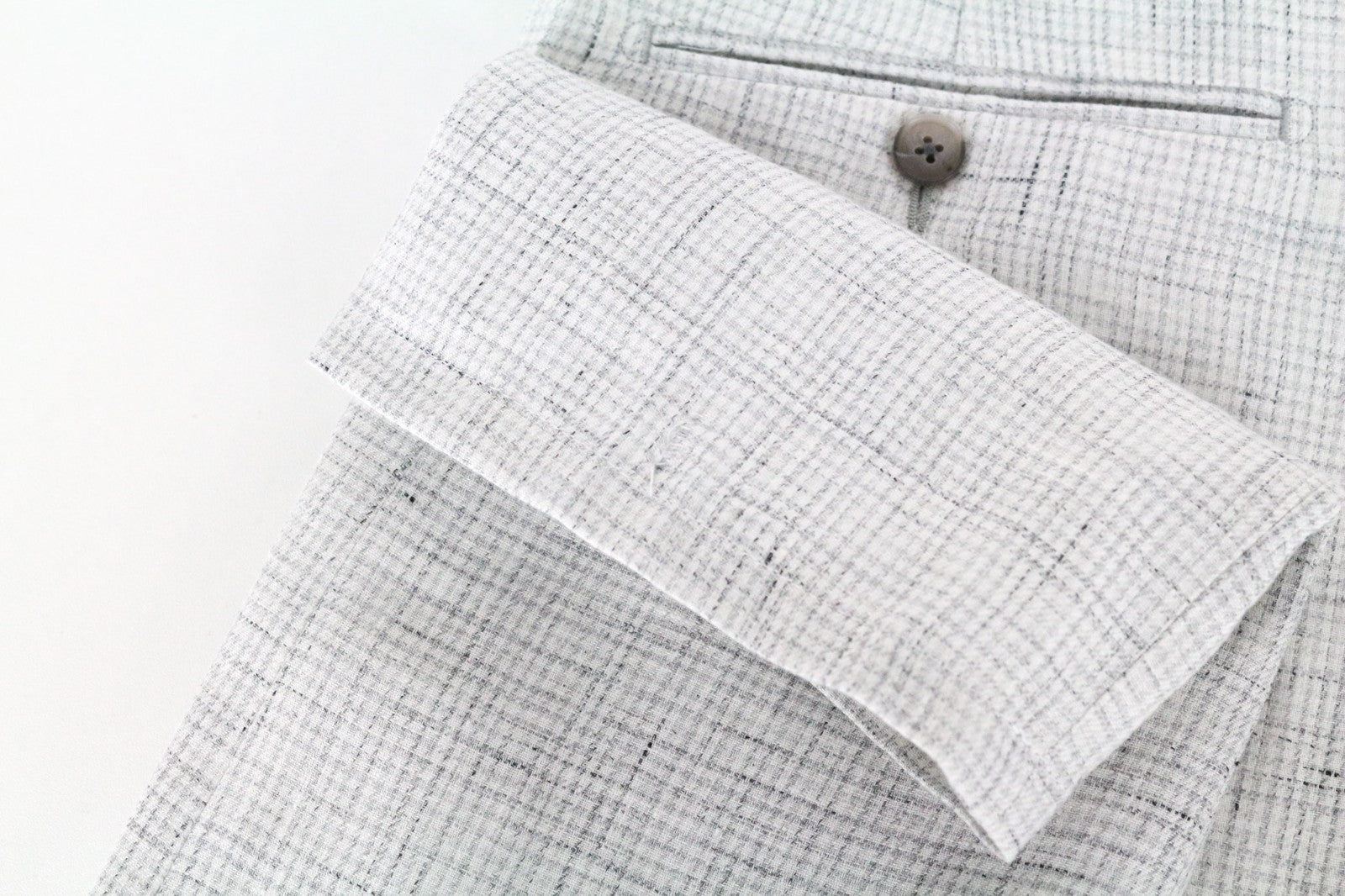SUITSUPPLY Ferrara Men Suit UK36R Patterned Linen Trousers Vest Grey 2Piece