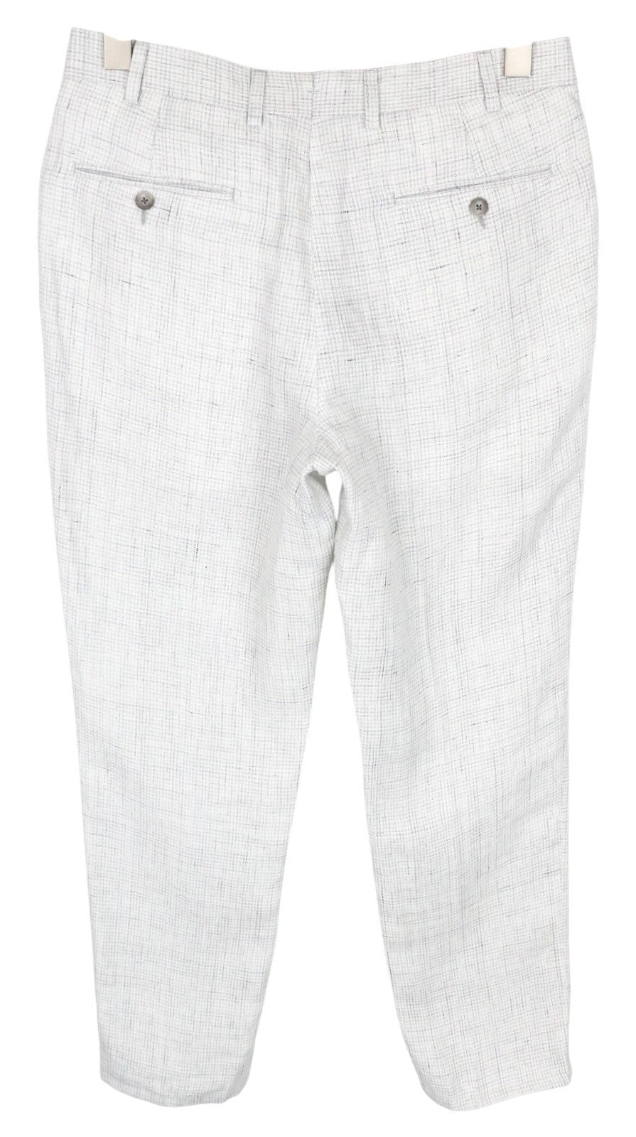 SUITSUPPLY Ferrara Men Suit UK36R Patterned Linen Trousers Vest Grey 2Piece