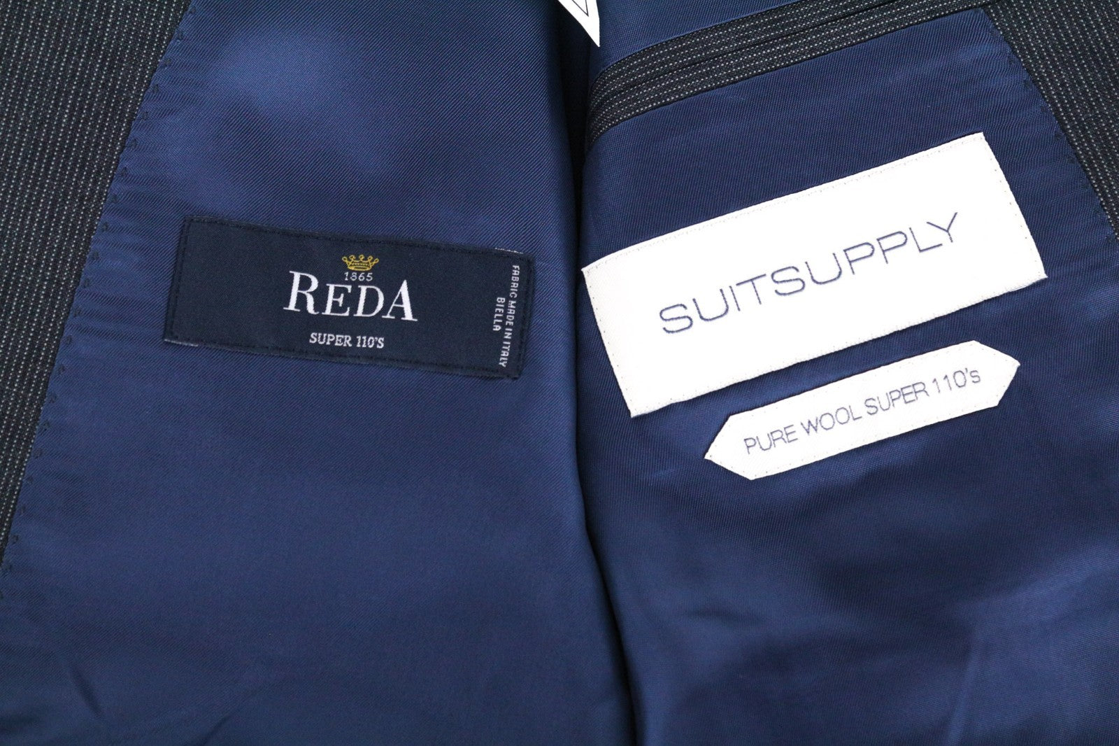 SUITSUPPLY Napoli Men Blazer UK38R Grey Straight Slim Fit Pure Wool Super 110s